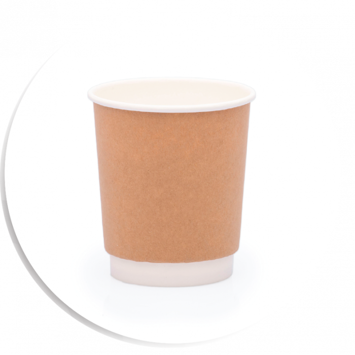 SAFİRCUP KARTON BARDAK BASKILI BASKISIZ KAĞIT BARDAK,ÜRETİMİ - 8 oz Double Wall Kraft Bardak